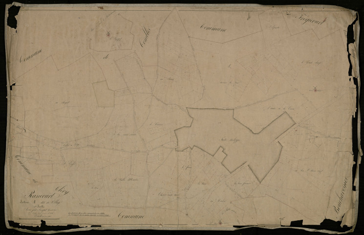 Plan du cadastre napoléonien - Rancourt : Village (Le), A1