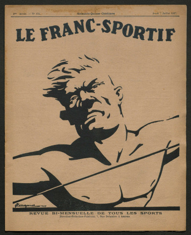 Le Franc-Sportif et l'Athlète. Revue mensuelle de tous les sports, numéro 154 - 4e année