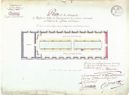 Plan de la mansarde du dépôt des titres de la République attenant à l'Hôtel de la Préfecture d'Amiens
