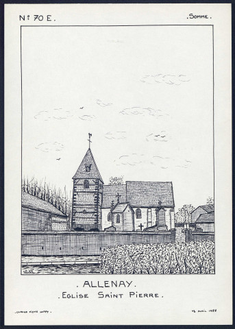 Allenay : église Saint-Pierre - (Reproduction interdite sans autorisation - © Claude Piette)