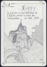 Huppy : le clocher, vu de l'intérieur de l'église avant la pose des charpentes en mai 1964 - (Reproduction interdite sans autorisation - © Claude Piette)