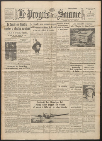 Le Progrès de la Somme, numéro 21329, 4 février 1938