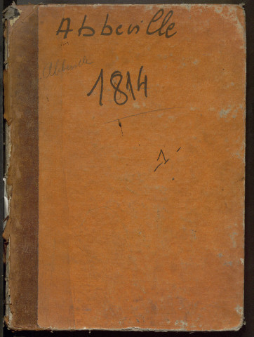 Listes du tirage au sort (arrondissement d'Abbeville sauf les cantons littoraux d'Ault, Rue et Saint-Valery-sur-Somme) de l'année 1814