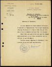 Inauguration de la plaque commémorative de l'ancienne synagogue d'Amiens le 20 juin 1948. Lettres d'excuses de personnalités ne pouvant participer à la cérémonie