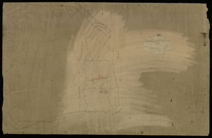Plan du cadastre napoléonien - Marquaix : tableau d'assemblage