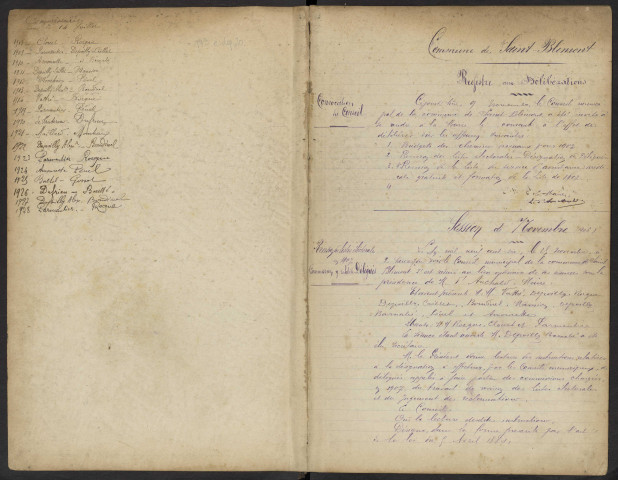 Saint-Blimont. Délibérations du conseil municipal (15 novembre 1906-18 mai 1929)