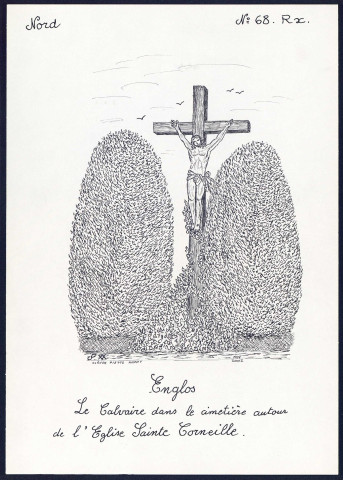 Englos (Nord) : calvaire dans le cimetière - (Reproduction interdite sans autorisation - © Claude Piette)