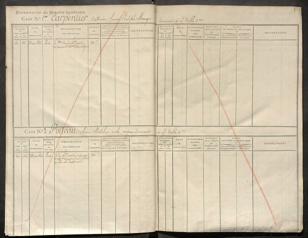 Répertoire des formalités hypothécaires, du 28/05/1816 au 07/10/1816, registre n° 071 (Péronne)