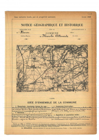 Marche Allouarde : notice historique et géographique sur la commune