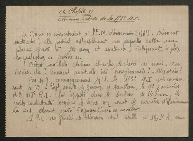 Témoignage de Rabet Marcel (Téléphoniste) et correspondance avec Jacques Péricard