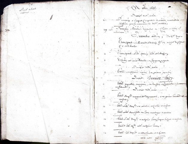 Etude de Me François Lecaron à Amiens (étude n°11). Minutes des années 1656 -1674