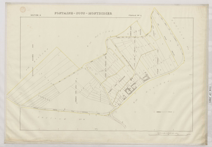 Plan du cadastre rénové - Fontaine-sous-Montdidier : section A5