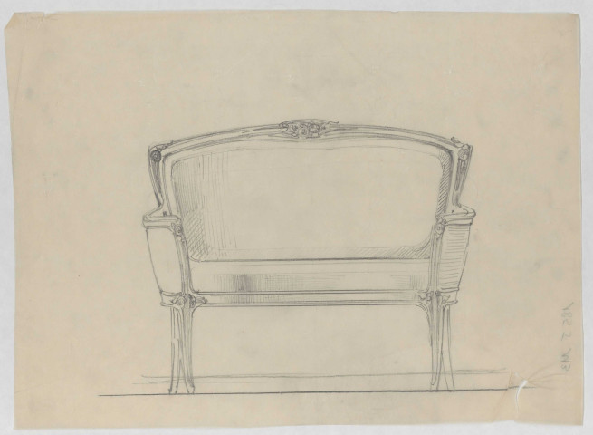 Canapé du Grand Salon (?) de l'Hôtel Bouctot-Vagniez