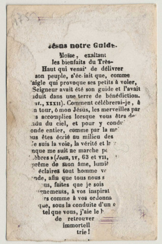 Joies de l'obéissance. L'Enfant Jésus passant le balai