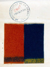 Echantillons de feutre de laine fabriqué à Abbeville annexés à un mémoire sur la manufacture d'Amiens