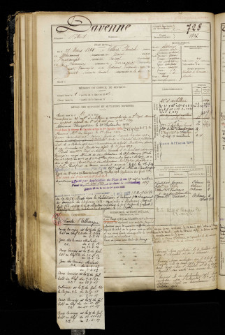 Davenne, Robert, né le 27 mars 1891 à Villers-Plouich (Nord), classe 1911, matricule n° 728, Bureau de recrutement de Péronne