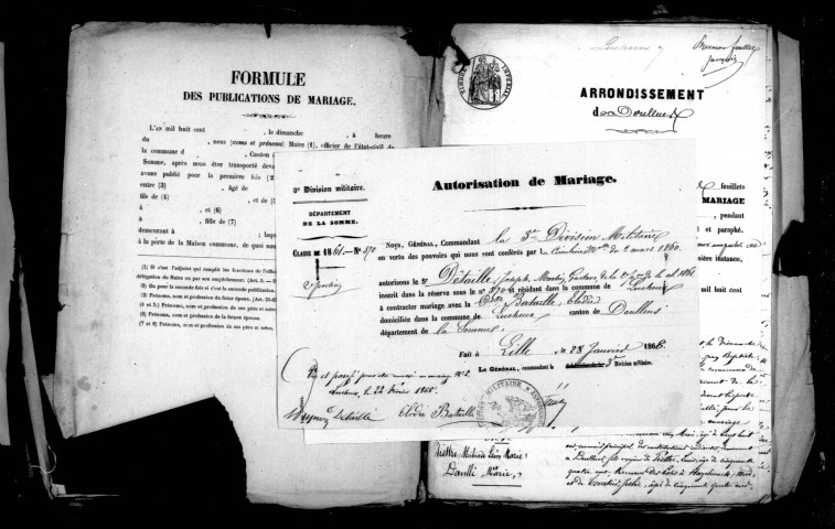 Lucheux : naissances, mariages, décès (1868-1870)