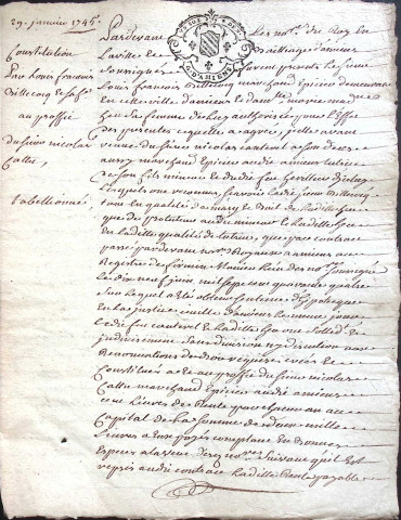 Etude de Me Firmin Magnier à Amiens (étude n°4). Minutes de l'année 1745