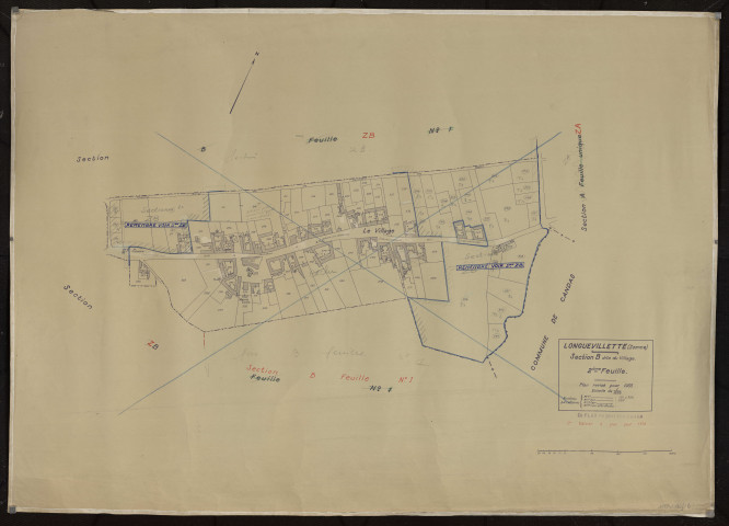 Plan du cadastre rénové - Longuevillette : section B2
