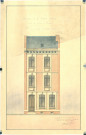 Propriété de M. Sevette, route de Rouen : plan en élévation de la façade principale dressé par l'architecte Paul Delefortrie