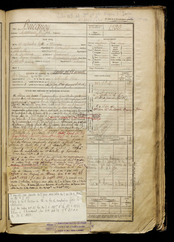 Bucquoy, Maurice Hector Henri, né le 10 septembre 1900 à Dieppe (Seine-Maritime), classe 1920, matricule n° 1320, Bureau de recrutement d'Abbeville