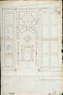 Construction de l'hôtel de l'Intendance. Dessin de détail pour les parterres du jardin à la française et métré, attribué à l'architecte Montigny