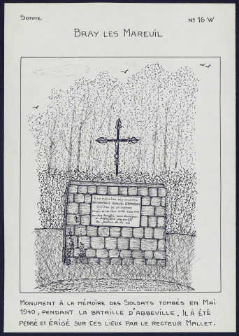 Bray-les-Mareuil : monument à la mémoire des soldats tombés en mai 1940 - (Reproduction interdite sans autorisation - © Claude Piette)