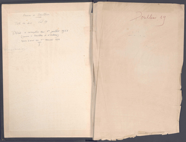 Table des successions et absences du bureau de Doullens