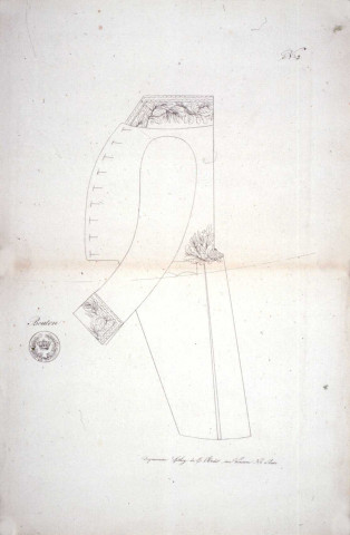 Modèle de costume officiel de préfet dessiné en 1830