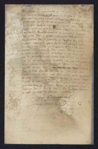 Documents concernant la rétrocession à Madeleine Arnauld, sa veuve, des biens confisqués au sieur de Heucourt : Lettre patente (Juillet 1643)