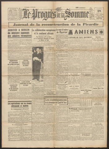 Le Progrès de la Somme, numéro 22316, 28 mars 1941
