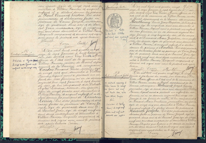 Villers-Faucon : naissances, mariages, décès (1896-1898)