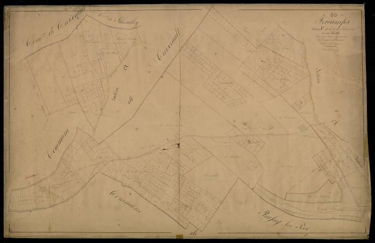 Plan du cadastre napoléonien - Fricamps : Vallée Péleuse (La), C