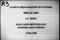 Rôle de répartition des tailles et accessoires de la commune de Fontaine-sous-Catheux (Oise)