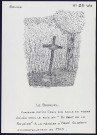 Le Bosquel : curieuse petite croix sur socle en pierre - (Reproduction interdite sans autorisation - © Claude Piette)