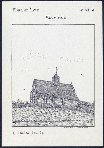 Allaines (Eure-et-Loir) : l'église isolée - (Reproduction interdite sans autorisation - © Claude Piette)