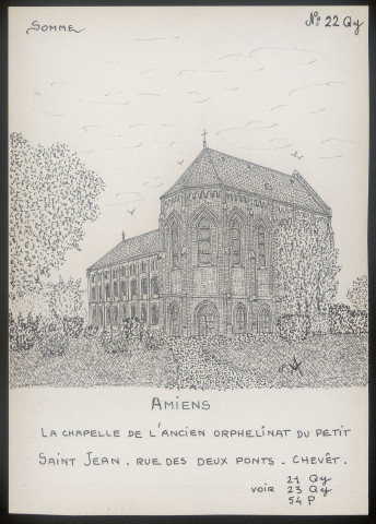 Amiens : chapelle de l'ancien orphelinat du Petit Saint-Jean, chevêt - (Reproduction interdite sans autorisation - © Claude Piette)