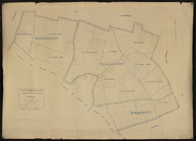 Plan du cadastre rénové - Tilloy-Floriville : section A1