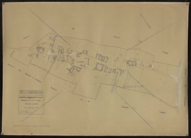 Plan du cadastre rénové - Mesnil-Domqueur : section D