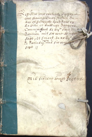 Etude de Me François Lecaron à Amiens (étude n°11). Minutes de l'année 1627