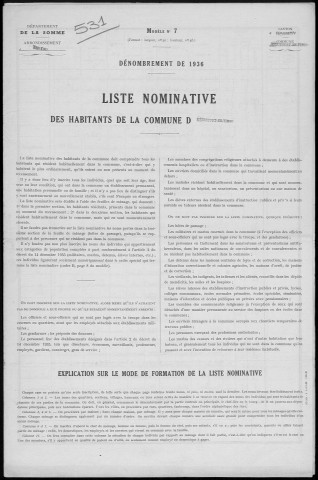 Recensement de la population : Mericourt-en-Vimeu