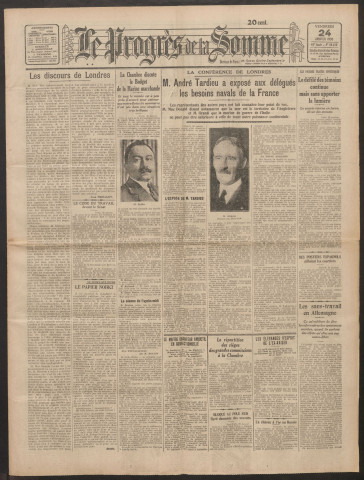 Le Progrès de la Somme, numéro 18410, 24 janvier 1930
