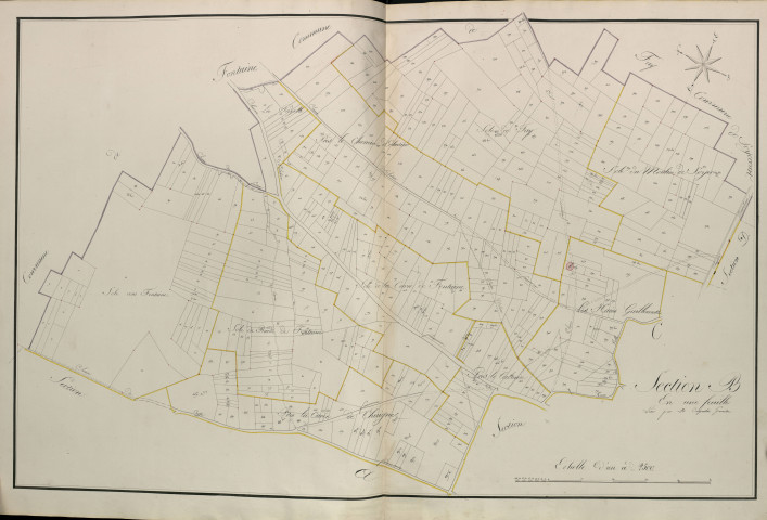 Plan du cadastre napoléonien - Atlas cantonal - Foucaucourt-en-Santerre (Foucaucourt) : B