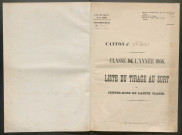 Tirage au sort (arrondissement de Péronne) de l'année 1866