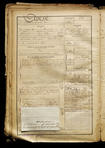 Avisse, Constant Antoine, né le 03 mars 1877 à Woincourt (Somme), classe 1897, matricule n° 622, Bureau de recrutement d'Abbeville