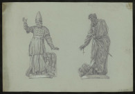 Statues d'Aaron et de Saint-Pierre à Valloires