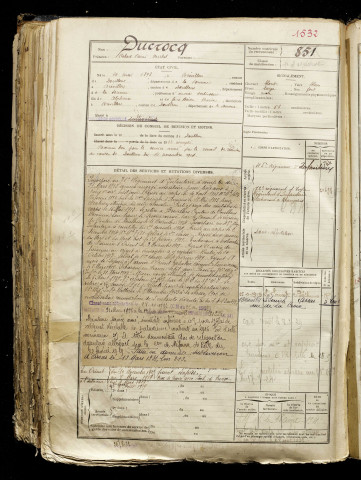 Ducrocq, Robert Aimé Michel, né le 20 mai 1893 à Brévillers (Somme), classe 1913, matricule n° 1532, Bureau de recrutement d'Abbeville