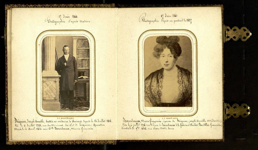 Album photographique du XIXe siècle concernant la famille Riquier d'Amiens