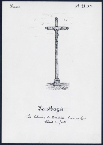 Le Mazis : calvaire du cimetière - (Reproduction interdite sans autorisation - © Claude Piette)