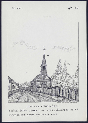 Lamotte-Brebière : église Saint-Léger - (Reproduction interdite sans autorisation - © Claude Piette)